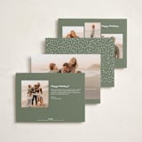 "Sans and Signature" - Holiday Cards in Snow by Hooray Creative - Back of Card Options