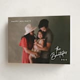 "Sans and Signature" - Holiday Cards in Snow by Hooray Creative - Folded Card