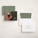 "Sans and Signature" - Holiday Cards in Snow by Hooray Creative - Assembled