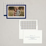 "Ribbon Frame" - Holiday Cards in Navy by Carolyn MacLaren - Assembled