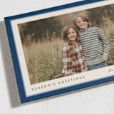 "Ribbon Frame" - Holiday Cards in Navy by Carolyn MacLaren - Detail