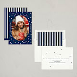 "snowy dots" - Holiday Cards in Navy by Sumak Studio - Assembled