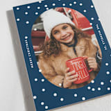 "snowy dots" - Holiday Cards in Navy by Sumak Studio - Detail