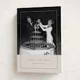 "Classic Border" - Holiday Cards in Almond by Brianne Larsen - Folded Card