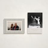 "Classic Border" - Holiday Cards in Almond by Brianne Larsen - Photo Orientation Options