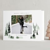"fall of snow" - Holiday Cards in Evergreen by Anastasia Makarova - Folded Card