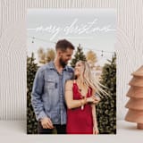 "Merry Christmas Extended" - Holiday Cards in Snow by Katy Shen - Front