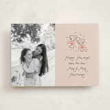 "Newlywed Toast" - Holiday Cards in Candied Grapefruit by Randi Cirelli - Front