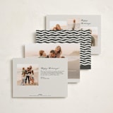 "Wavy Vintage" - Holiday Cards in Eggnog by Brianne Larsen - Back of Card Options
