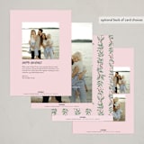 "Sketched Holly" - Holiday Cards in Candy by frau brandt - Back of Card Options