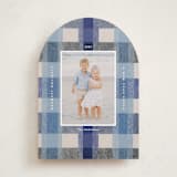 "cozy checked plaid" - Holiday Cards in Blueberry by Carrie Moradi - Front