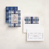 "cozy checked plaid" - Holiday Cards in Blueberry by Carrie Moradi - Assembled