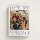 "Modern Editorial" - Holiday Cards in Cranberry by Ekko Studio - Folded Card