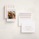 "Modern Editorial" - Holiday Cards in Cranberry by Ekko Studio - Assembled