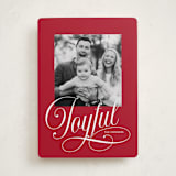 "Joyful Beauty" - Holiday Cards in Cranberry by Stacey Day - Front