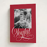 "Joyful Beauty" - Holiday Cards in Cranberry by Stacey Day - Folded Card