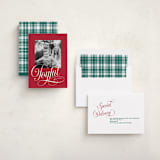 "Joyful Beauty" - Holiday Cards in Cranberry by Stacey Day - Assembled