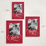 "Joyful Beauty" - Holiday Cards in Cranberry by Stacey Day - Formats Available