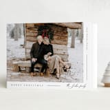 "Side Wrap" - Holiday Cards in Snow by Nicole Walsh - Folded Card