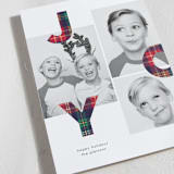 "Tartan Joy" - Holiday Cards in Ruby by Erin Deegan - Detail