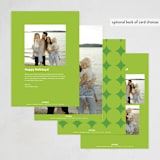 "Stand Out" - Holiday Cards in Lime by Lisa Assenmacher - Back of Card Options