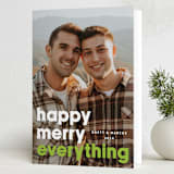 "Stand Out" - Holiday Cards in Lime by Lisa Assenmacher - Folded Card