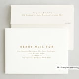 "Holly Jolly and Merry" - Holiday Cards in Marshmallow by Angela Garrick - FREE Recipient Addressing