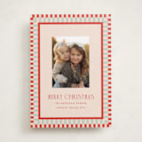 "Modern Plaid" - Holiday Cards in Tomato by Julie Murray - Front