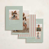"Modern Plaid" - Holiday Cards in Tomato by Julie Murray - Back of Card Options