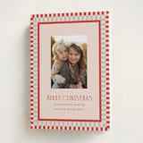 "Modern Plaid" - Holiday Cards in Tomato by Julie Murray - Folded Card