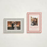 "Modern Plaid" - Holiday Cards in Tomato by Julie Murray - Photo Orientation Options