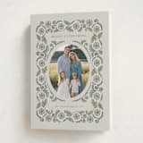 "heritage wrap" - Holiday Cards in Cottage Blue by Jen Owens - Folded Card