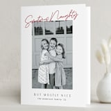 "mostly nice" - Holiday Cards in Cherry by Jelena Vuletic - Folded Card