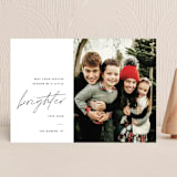"Brighter" - Holiday Cards in Coal by Blustery August - Front
