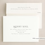 "Merry Minimal" - Holiday Cards in Evergreen by Angela Garrick - FREE Recipient Addressing