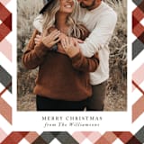 "Merry Plaid" - Holiday Cards in Mulled Wine by Kristen Magee - Detail