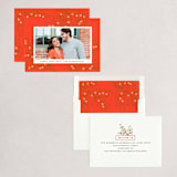 "Outlined Foliage" - Holiday Cards in Scarlet by Genna Blackburn - Assembled
