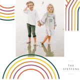 "Rainbow Tidings" - Holiday Cards in Jolly by Laura Bercovich - Detail