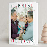 "Round and Round" - Holiday Cards in Emerald by Lauren Chism - Folded Card