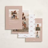 "Ascend" - Holiday Cards in Blush by Paper Raven Co. - Back of Card Options