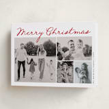 "Handdrawn Christmas" - Holiday Cards in Cherry by Kelly Schmidt - Folded Card