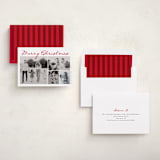 "Handdrawn Christmas" - Holiday Cards in Cherry by Kelly Schmidt - Assembled