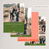 "Lined Path" - Holiday Cards in Pine by Danie Romrell - Back of Card Options