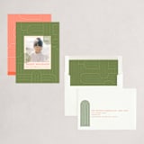 "Lined Path" - Holiday Cards in Pine by Danie Romrell - Assembled