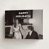 "Simple greetings" - Holiday Cards in Snowfall by Stacey Meacham - Folded Card