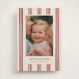 "Painted Lines" - Holiday Cards in Berry by Christy Hy Lee - Front
