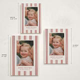 "painted lines" - Holiday Cards in Berry by Christy Hy Lee - Formats Available
