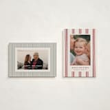 "painted lines" - Holiday Cards in Berry by Christy Hy Lee - Photo Orientation Options