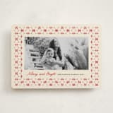 "poinsettia tile" - Holiday Cards in Candy Cane by Kanika Mathur - Front