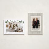 "wreck the halls with boughs of jolly" - Holiday Cards in Tree Farm by Kamala Nahas - Photo Orientation Options